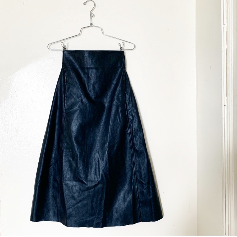 H&M faux leather skirt